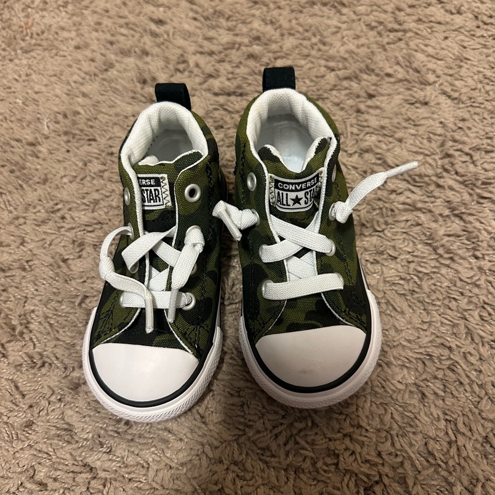 Converse Kids' Camo Green Sneakers